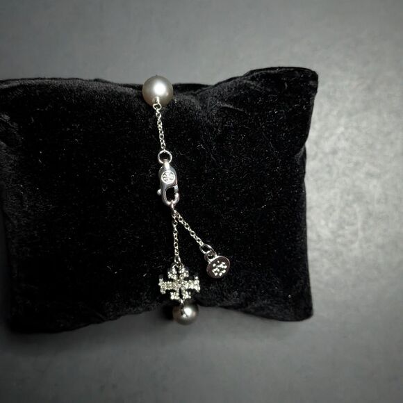 Tory Burch silver pearl 2 piece set - Picture 6 of 8